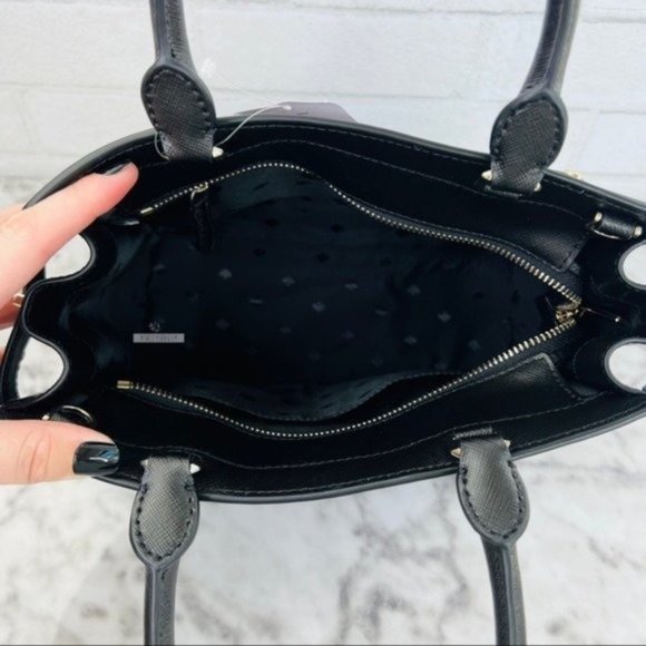 Kate Spade Staci Black Medium Satchel Crossbody - Picture 7 of 9